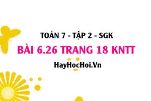 Bài 6.26 trang 18 Toán 7 Tập 2 Kết nối tri thức: Dãy tỉ số bằng nhau